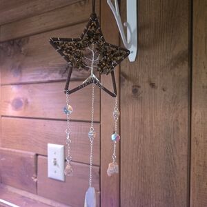 Tiger Eye Star Dreamcatcher with Crystals